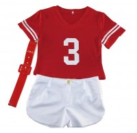 SKCU009 customized football baby Cheerleading Uniform style customized children's suit Cheerleading Uniform style production Cheerleading Uniform style cheerleading producer front view